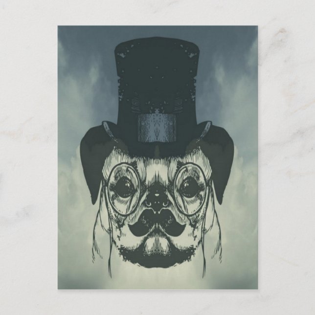 Sr. Pug em um Cartão (Frente)