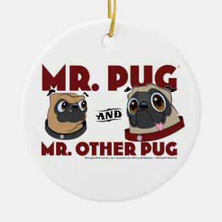 Sr. Pug & Sr. O outro ornamento do feriado do Pug