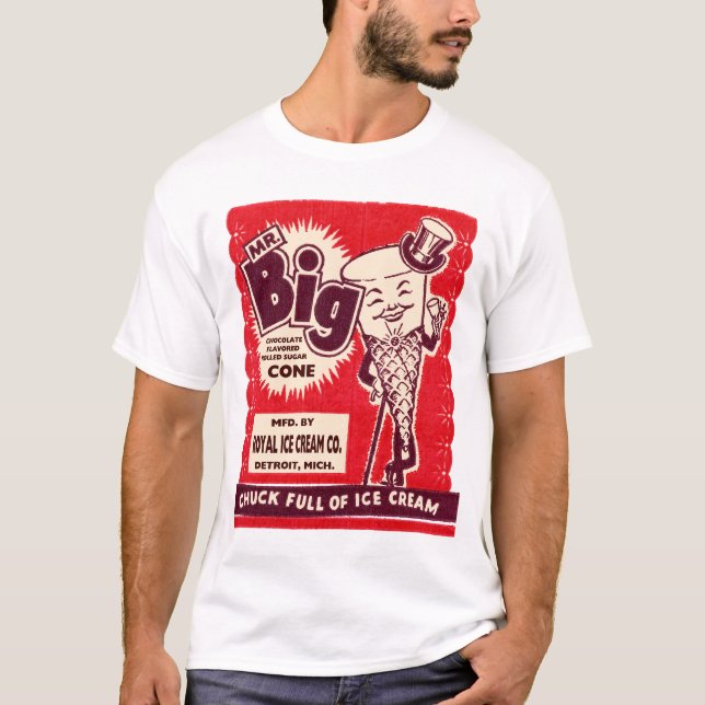Sr. retro Grande T Camisa da novidade do sorvete (Frente)