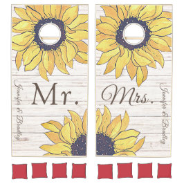 Sr. Rustic White Wood Chic Yellow Sunflower
