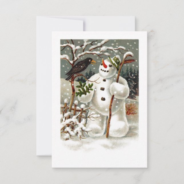 Sr. Snowman e Sr. Crow Convite (Frente)