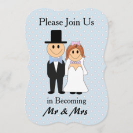 Sr. & Sra. Blue Bride e Convites de Casamento em C