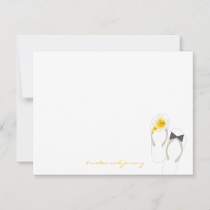 Sr. & Sra. Chinelos Cartões de agradecimentos de C