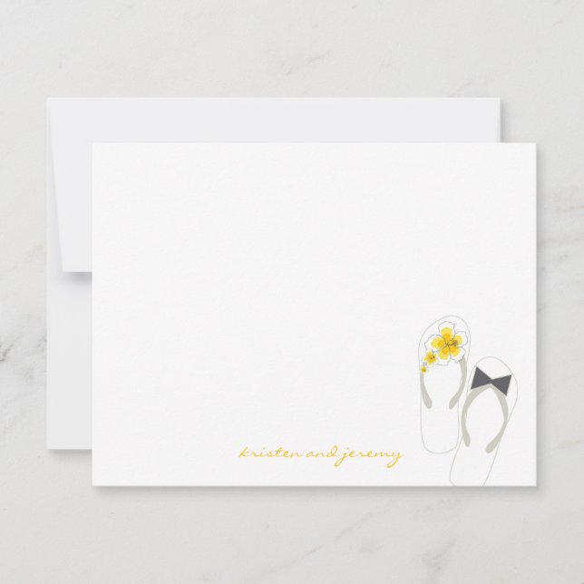 Sr. & Sra. Chinelos Cartões de agradecimentos de C (Frente)