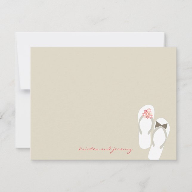 Sr. & Sra. Chinelos Cartões de agradecimentos de C (Frente)