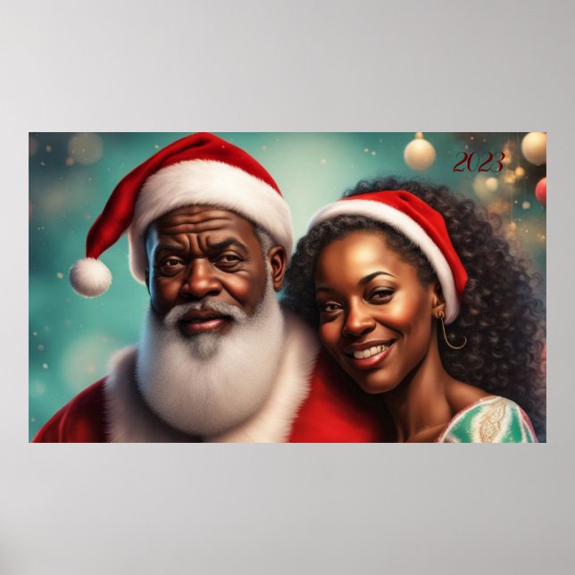 Sr. & Sra. Claus Wall Poster (Frente)
