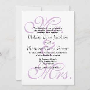 Sr. & Sra. Roxo - Convite de Casamento