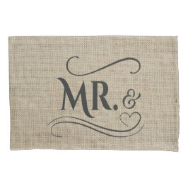 Sr. & Sra. Rustic Burlap Country Wedding Casais