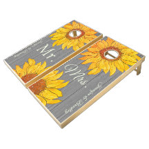 Sr. Sra. Rústico Madeira Amarelo Girassol