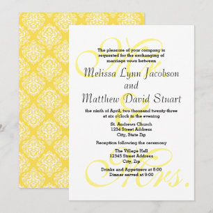 Sr. & Sra. Yellow - Convite de Casamento e Recepçã