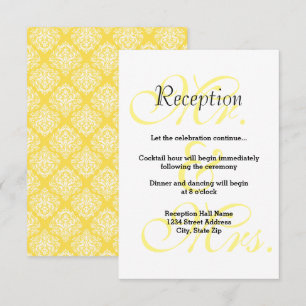 Sr. & Sra. Yellow - Convite de recepção