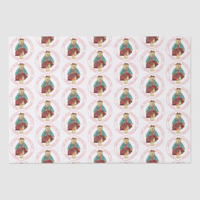 SRA. BEAR O Papel Tecido de Natal (Frente )