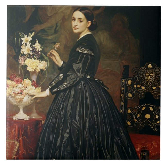 Sra. James Guthrie, c.1864-5 (óleo em canvas) (Frente)