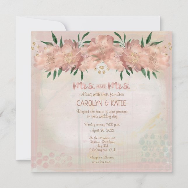 Sra. Lésbica e Sra. Blush Floral (Frente)