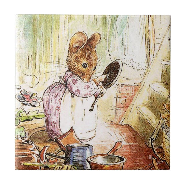 "Sra. Mouse Cleans Potes and Pans", por Beatrix Po (Frente)