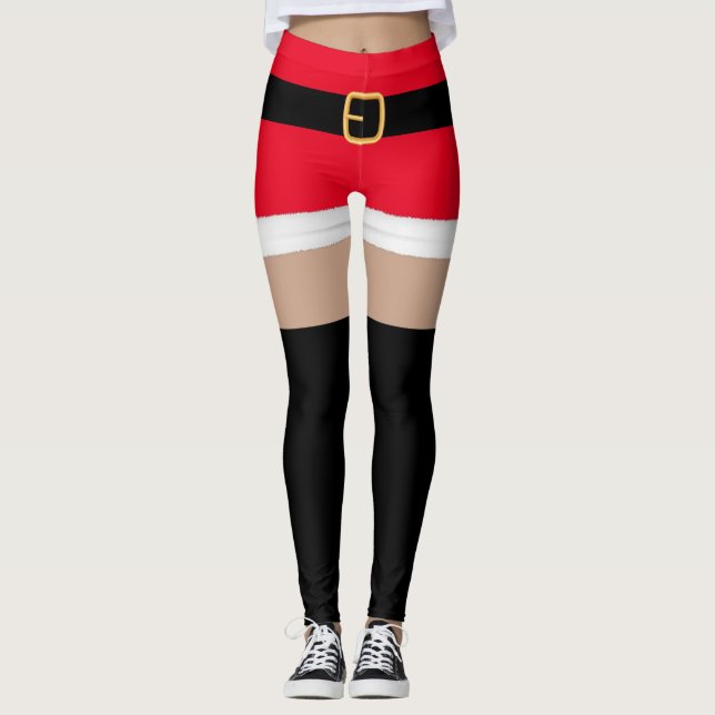 Sra. Papai Noel Red sexy Leggings (Frente)