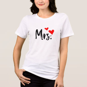 Sra. T-Shirt - Design da Esposa do Coração Vermelh