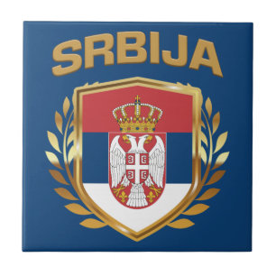 Srbija Flag Shield Sérvia
