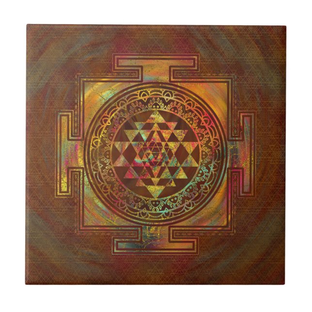Sri colorido Yantra/Sri Chakra (Frente)