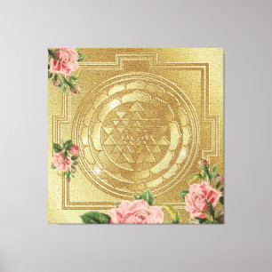 SRI YANTRA e o cheiro das Rosas - Canvas