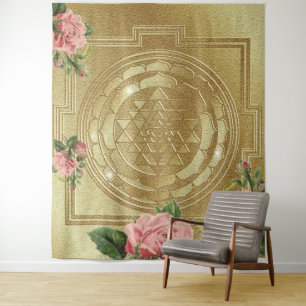 SRI YANTRA e o cheiro das Rosas - tapeçaria