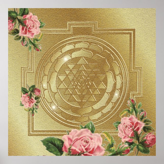 SRI YANTRA e o cheiro dos Rosa - Poster (Frente)