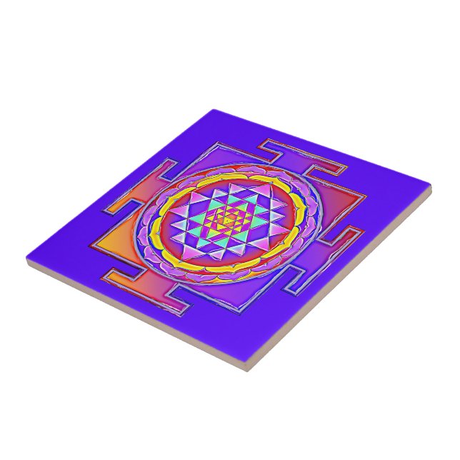 Sri Yantra - Símbolo do Hinduísmo Design 1 (Lateral)