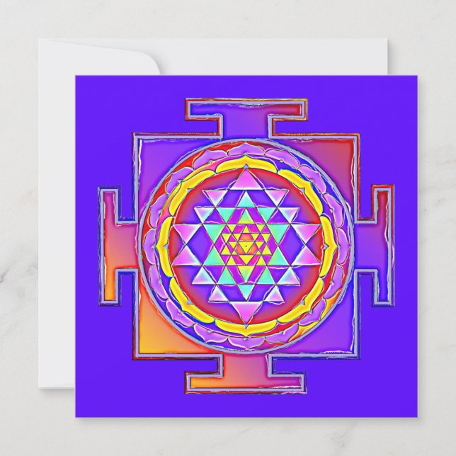 Sri Yantra - Símbolo hinduísmo Design 1 (Frente)