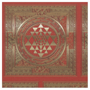 Sri Yantra - tecido de algodão