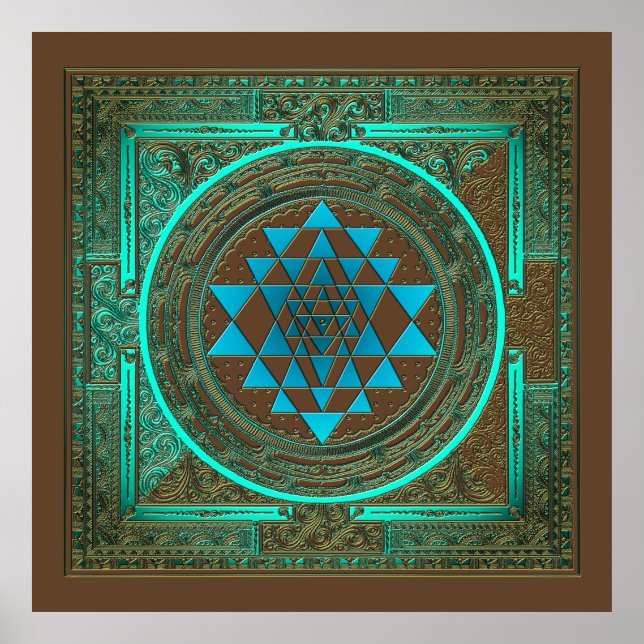 Sri Yantra Water Glow - Poster (Frente)