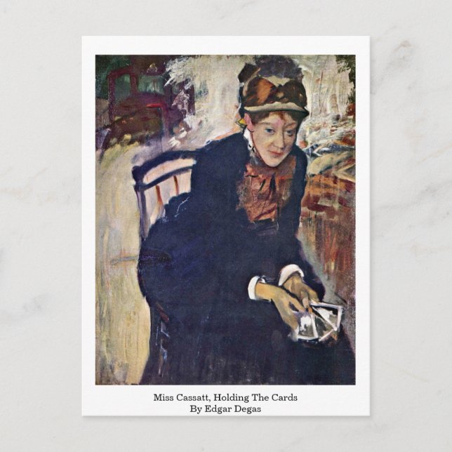 Srta. Cassatt, Segurando Os Cartões Por Edgar Dega (Frente)