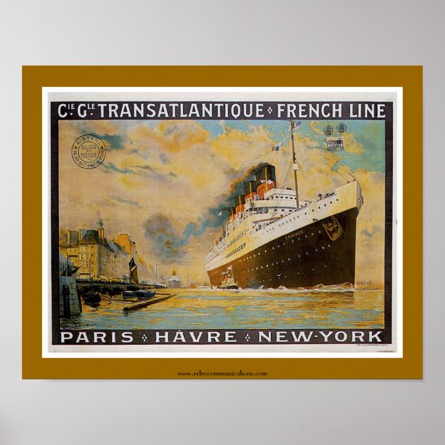 ssFrance (1912) French Line Poster (Frente)