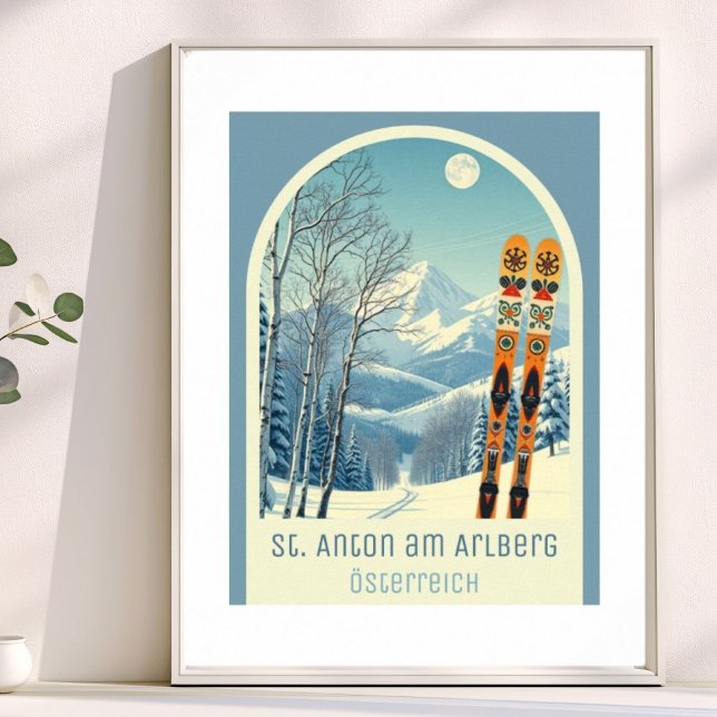 St. Anton am Arlberg Austria ski vacation Poster (Criador carregado)