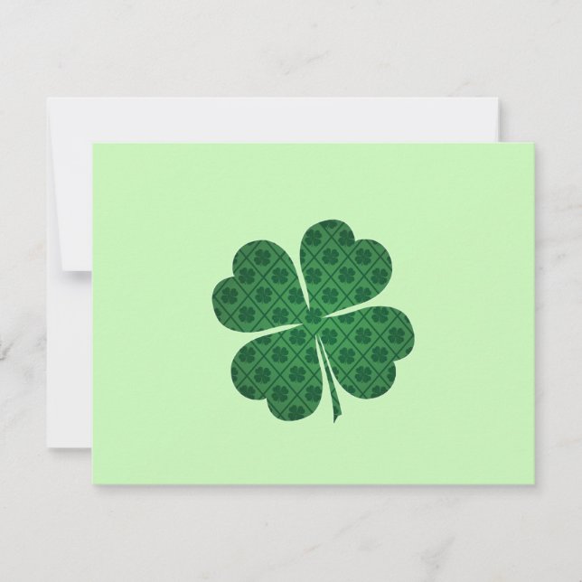 st apóia com sorte quatro folhas verde trevo Placa (Frente)