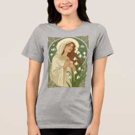 St Brigid Art Nouveau Halo e Flocos de Neve