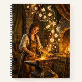 St Brigid Blacksmith Fairies Flowers Fantasy Art