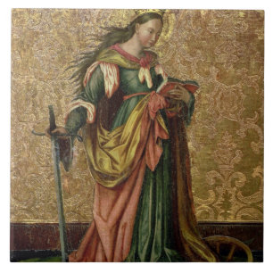 St. Catherine de Alexandria (óleo no painel) 2