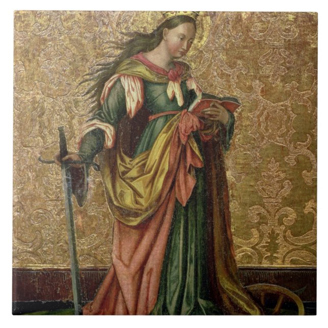 St. Catherine de Alexandria (óleo no painel) 2 (Frente)