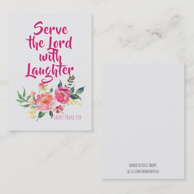 St. Citações do Pio do padre com o cartão (Frente/Verso)