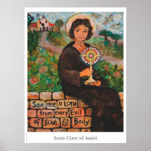 St. Clare do poster da sala de aula de Assisi