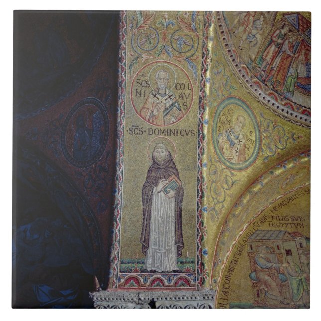 St Dominic e São Nicolau, mosaico no vestíbulo (Frente)