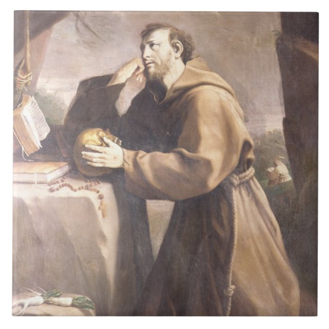 St Francis de Assisi na oração (Frente)