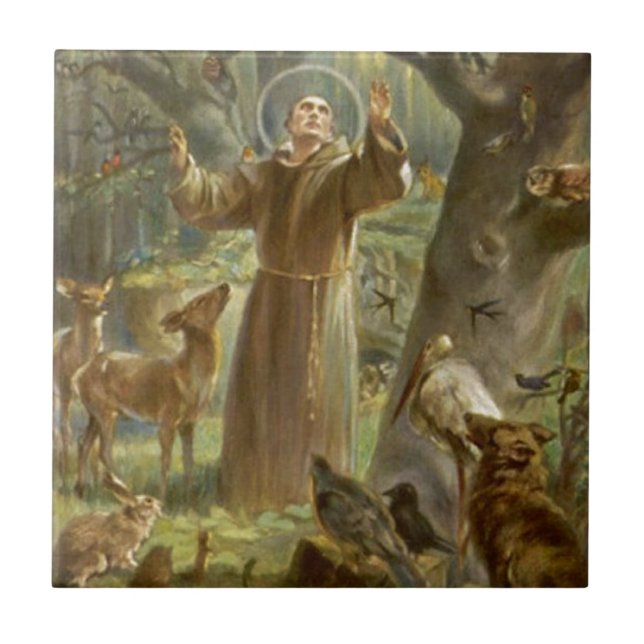 St Francis de Assisi que Preaching aos animais (Frente)