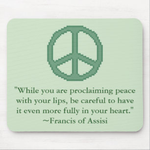 St Francis de citações Mousepad da paz de Assisi