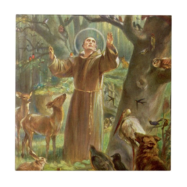 St Francis of Assisi preaching to animals (Frente)