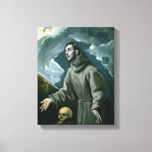 St Francis que recebe os Stigmata (óleo em canvas