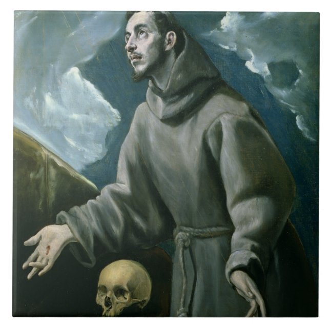 St Francis que recebe os Stigmata (óleo em canvas) (Frente)