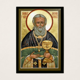 St John cartão da oração de Kronstadt do mini