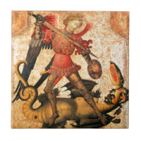 St Michael e o dragão (século XV)