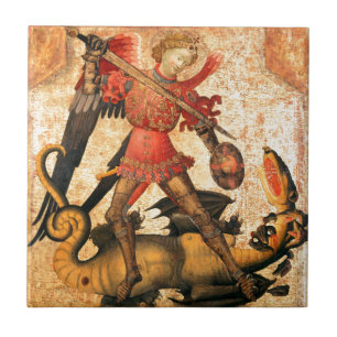 St Michael e o dragão (século XV)